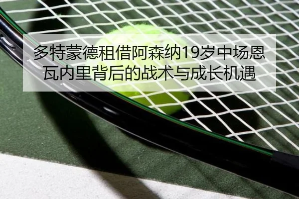 多特蒙德租借阿森纳19岁中场恩瓦内里背后的战术与成长机遇